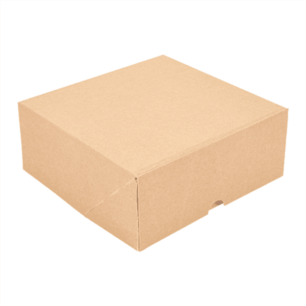 Plain kraft brown cake box