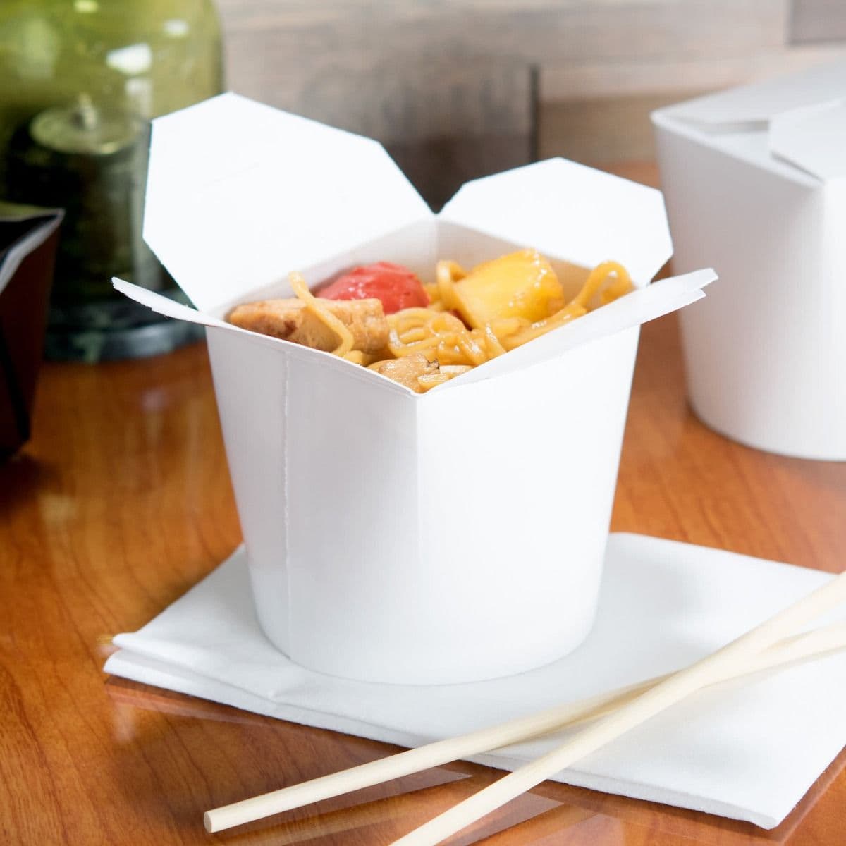 White Card Noodle Pails - Multiple Sizes
