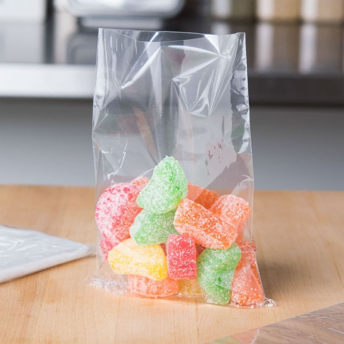 (1000 pack) 100 Gauge Clear Polyethene Plastic Bags - 6 x 8"