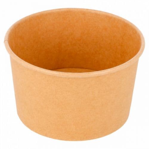 Kraft Brown Paper Ice Cream Tubs - Multiple Sizes