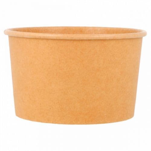 Kraft Brown Paper Ice Cream Tubs - Multiple Sizes