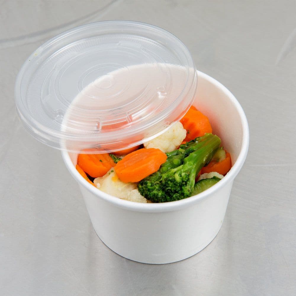 Plastic Lids For Heavy Duty Paper Soup Tubs (Pack of 500)