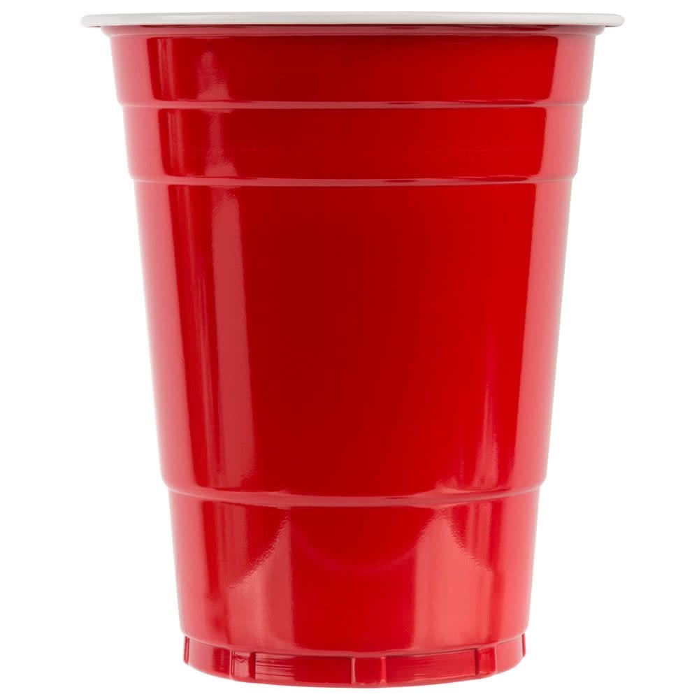 50 x 16oz American Style Red Plastic Party Cups