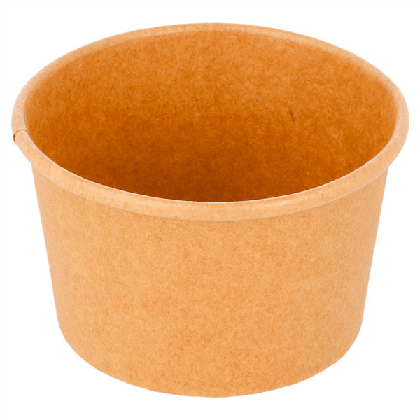 50 x Kraft Brown Paper Ice Cream Tubs - 4oz/120ml