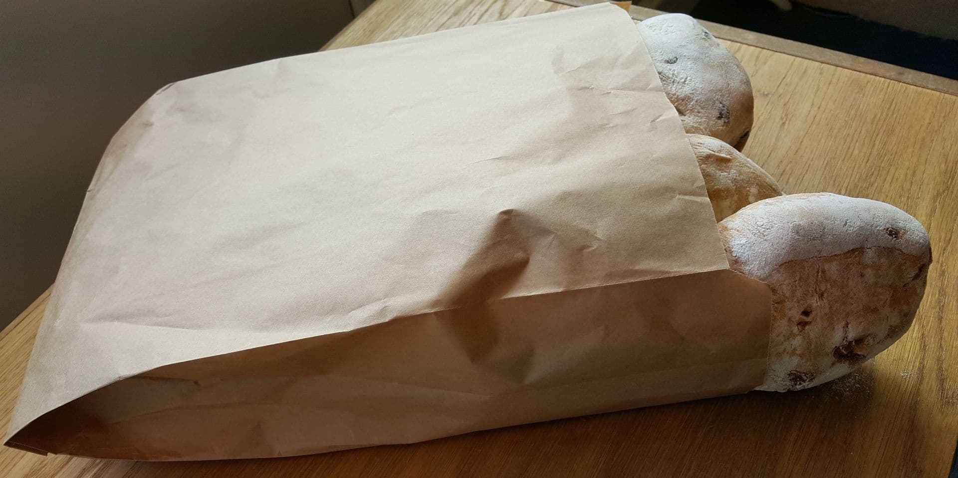 250 x Gusseted Kraft Paper Artisan Bread Bags