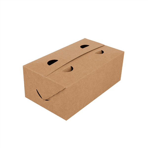 50 x Kraft Card Vented Takeaway Food Boxes