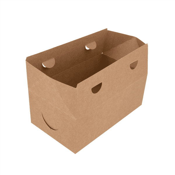 50 x Kraft Card Vented Takeaway Food Boxes
