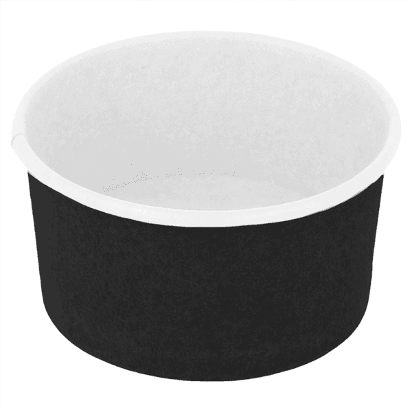 Black Paper Ice Cream Tubs - Multiple Sizes