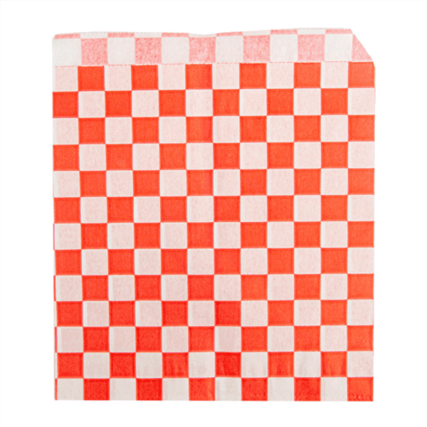 Checkered Coloured 2 Side Open Bag 13cm x 14cm