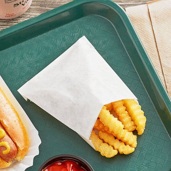 1000 x Grease Resistant Square Paper Bags