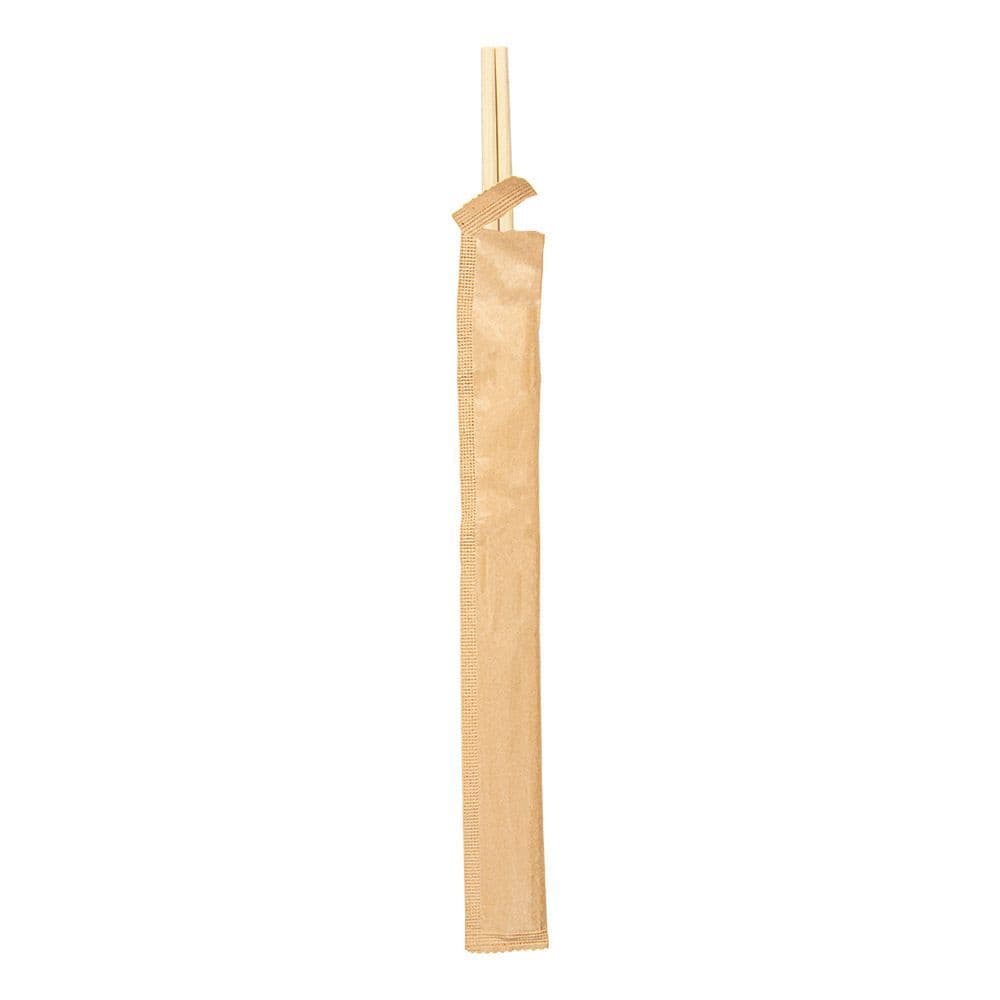100 x Kraft Wrapped Wooden Chopsticks
