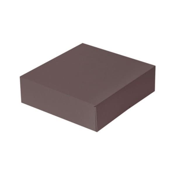 50 x Square 9 x 9 x 3" Dark Chocolate Cake Boxes