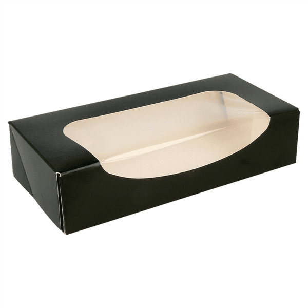 Black Rectangular/Square Windowed Sushi Boxes