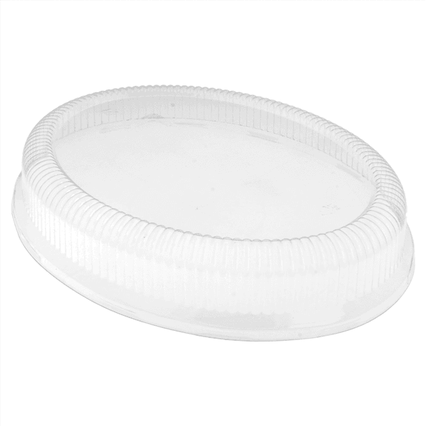 50 x PET Plastic Dome Lid For Oval Bagasse Plate