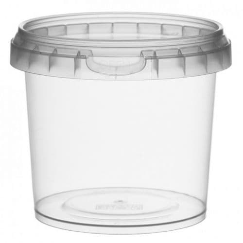 1200 x 180ml Round Tamper Evident Containers and Lids