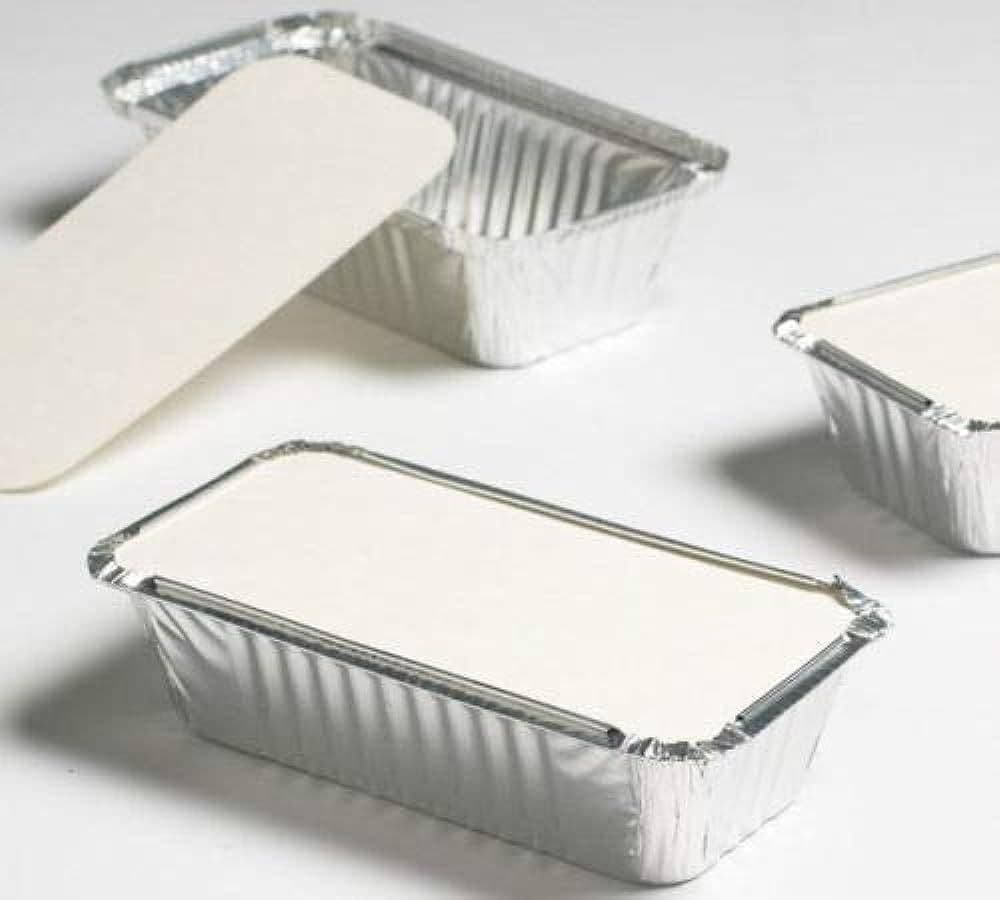 25 x Rectangular No 6A Aluminium Foil Dishes and Lids Pack