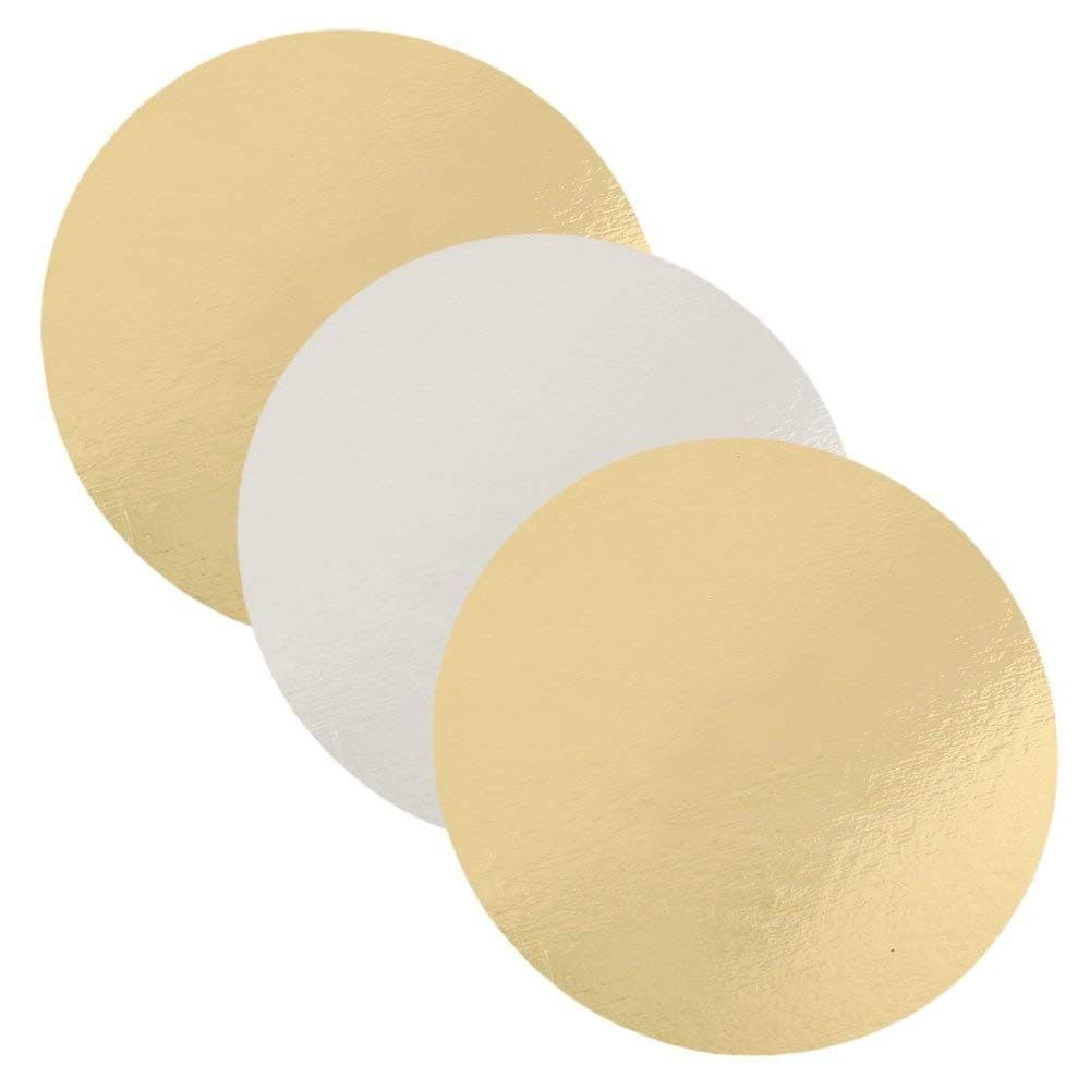 Metallic Gold and Silver Thin Card Cake Circles