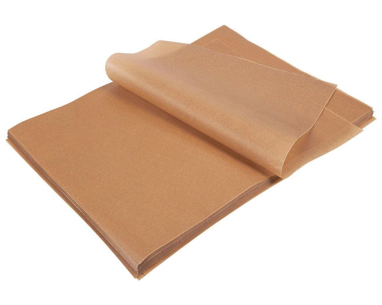 480 x Brown 18 x 30"/450 x 750mm Silicone Treated Greaseproof Paper Sheets
