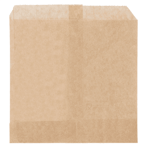 1000 x Kraft Brown 12 x 12cm Grease Resistant Chip Bag