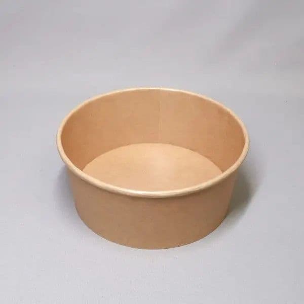 50 x 750ml Kraft Card Round Salad Bowls