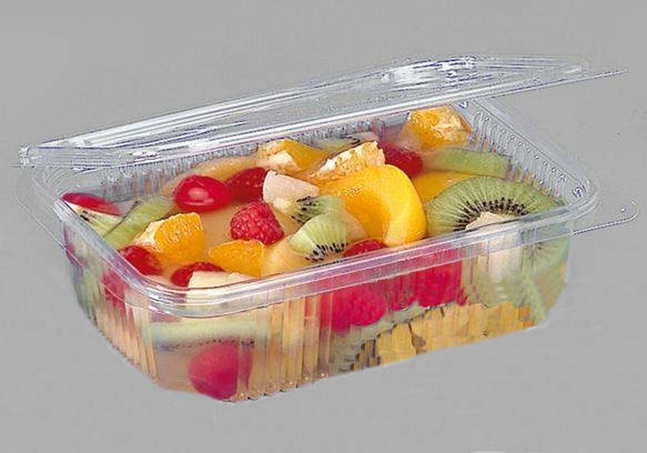 300 x Clear Plastic 750ml Rectangular Salad Containers