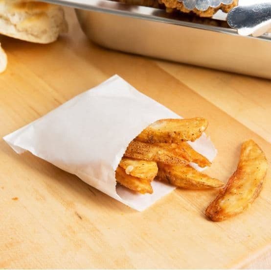 1000 x Grease Resistant Square Paper Bags