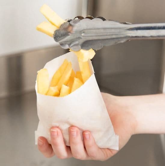 1000 x Grease Resistant Square Paper Bags