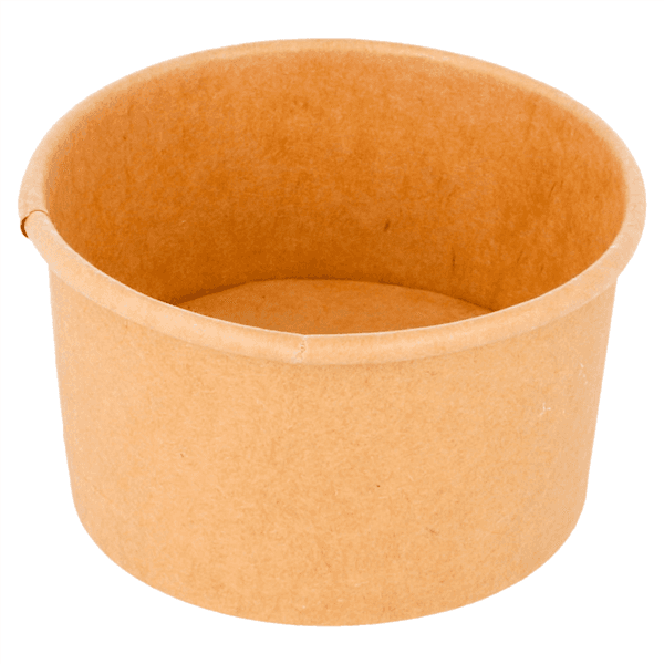 50 x Kraft Brown Paper Ice Cream Tubs - 2.5oz/70ml