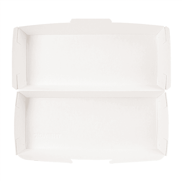 50 x Kraft Brown Card Extra Long Clamshell Food Boxes