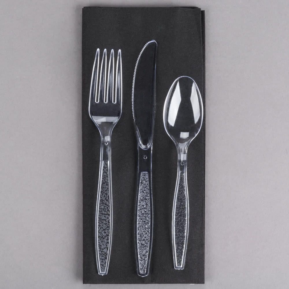 Heavy Duty Reusable Clear Plastic Cutlery