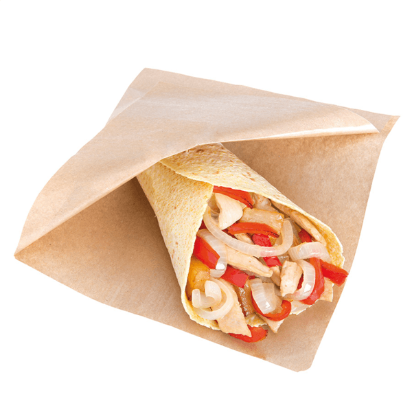 Kraft Brown 2 Sides Open Compostable Greaseproof Paper Bags - Multiple Sizes