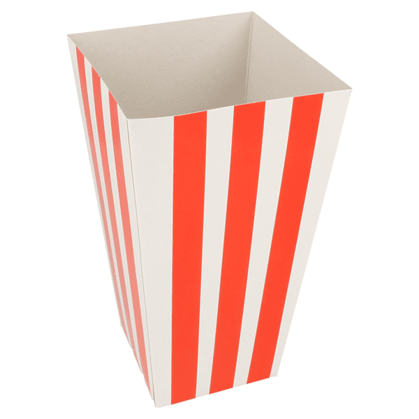 100 x Striped 1 Litre Popcorn Containers
