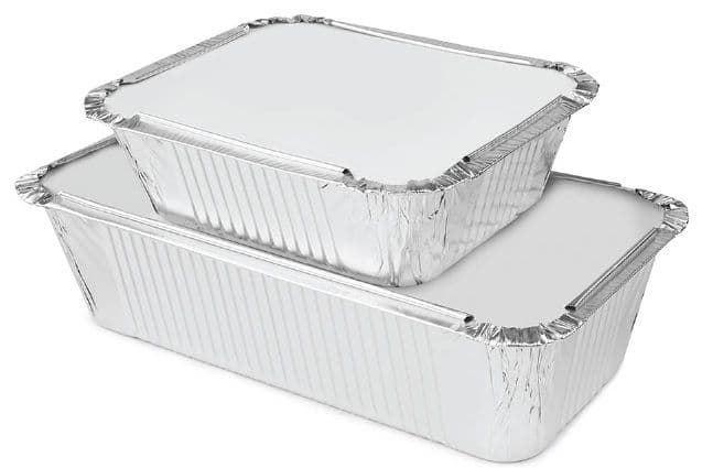 Rectangular Aluminium Foil Dishes and Lids Pack