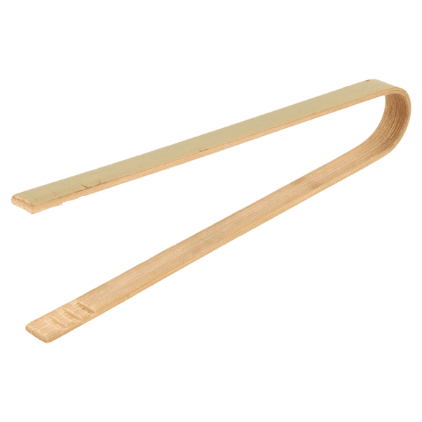 100 x Bamboo Compostable Serving Tongs - 2 Sizes