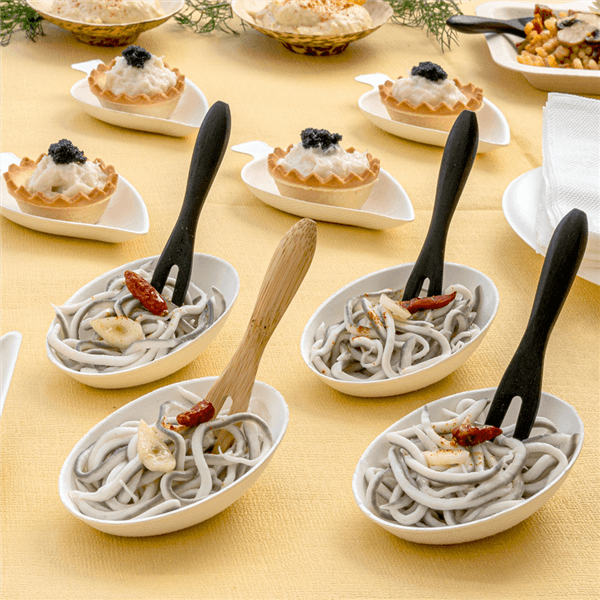 50 x Bagasse Oval Appetizer Server
