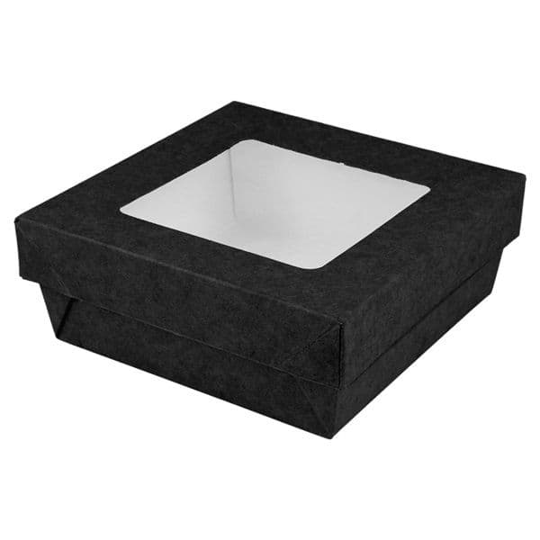 Black Kray Food Boxes and Lids - Multiple Sizes