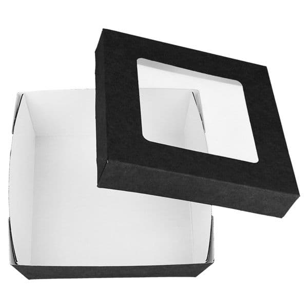 Black Kray Food Boxes and Lids - Multiple Sizes