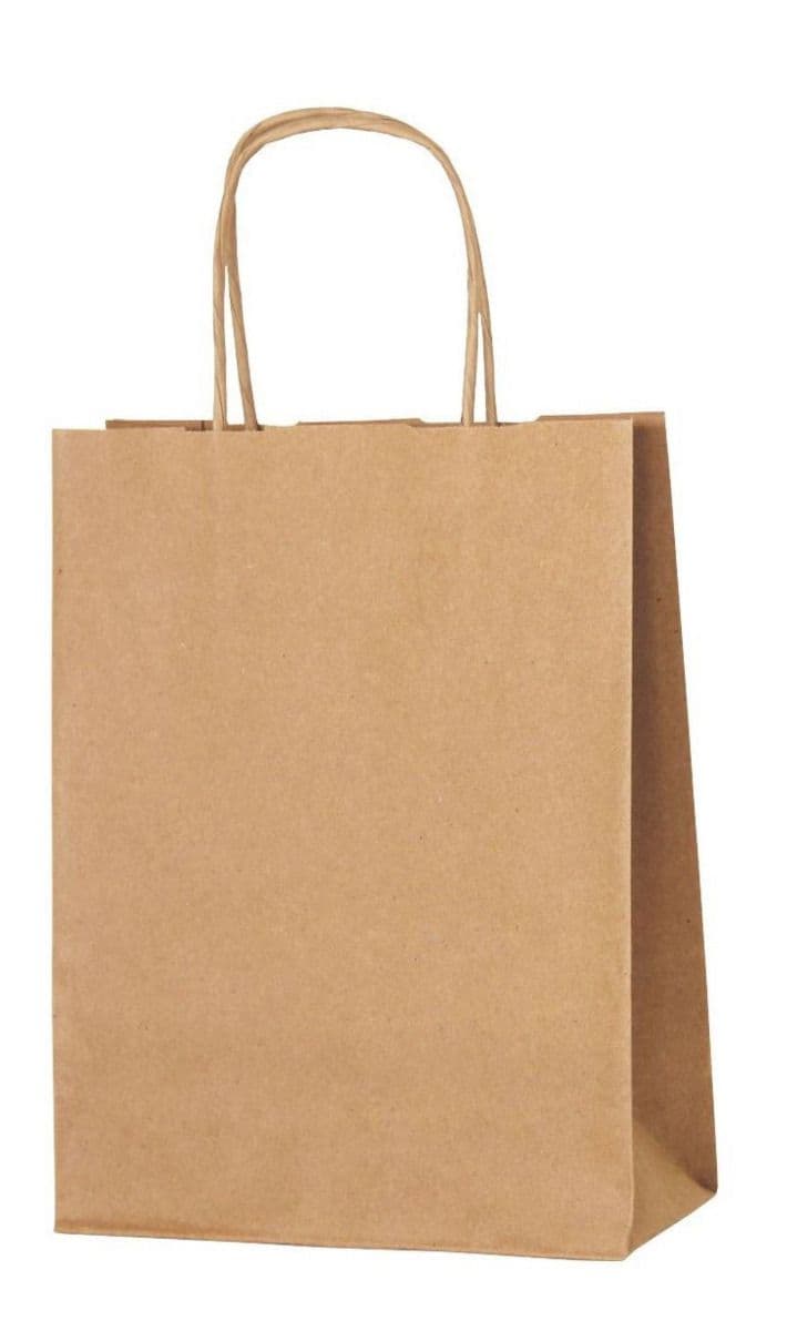 180 x 230 x 80mm Twist Handle Paper Carrier Bags - Various Colours