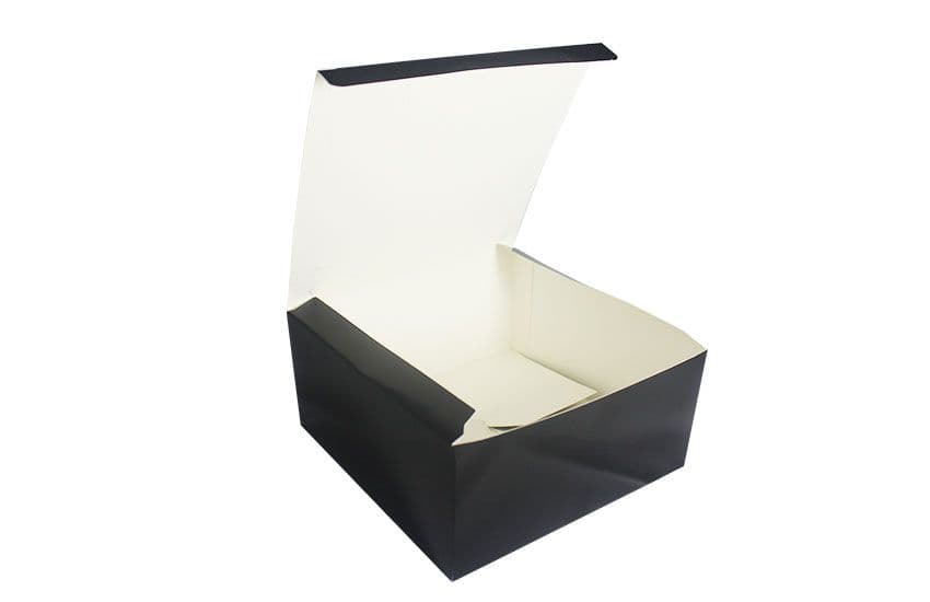 Square Card Burger Boxes - Kraft or Black (Pack of 500)