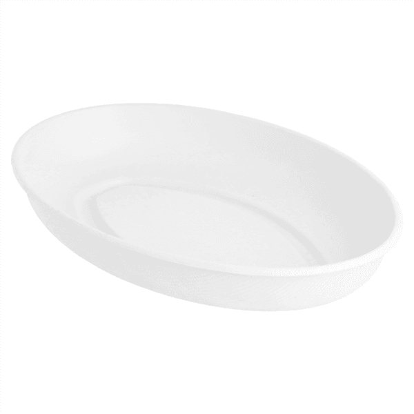 50 x Medium Oval Bagasse Bowls (Lids Available)