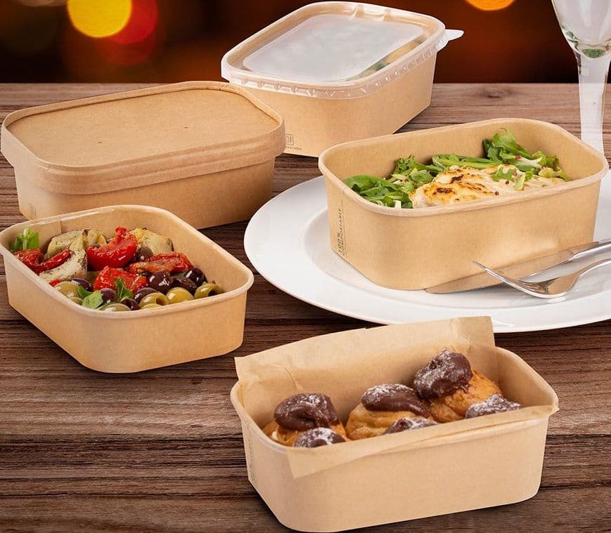 Stagione Rectangular Kraft Food Trays - Multiple Sizes (Pack of 300)