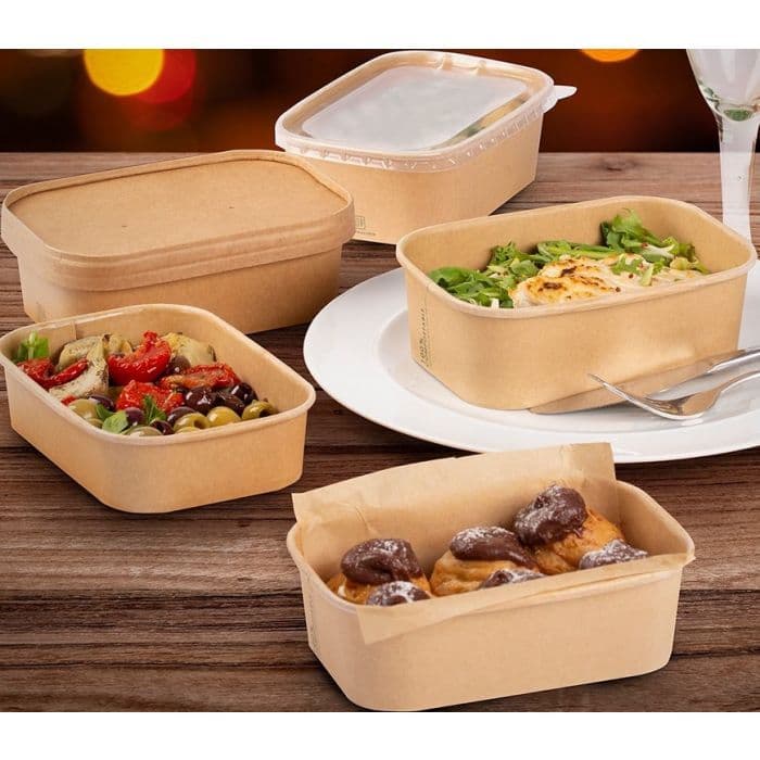 300 x 1000ml Stagione Kraft Paperboard Food Trays