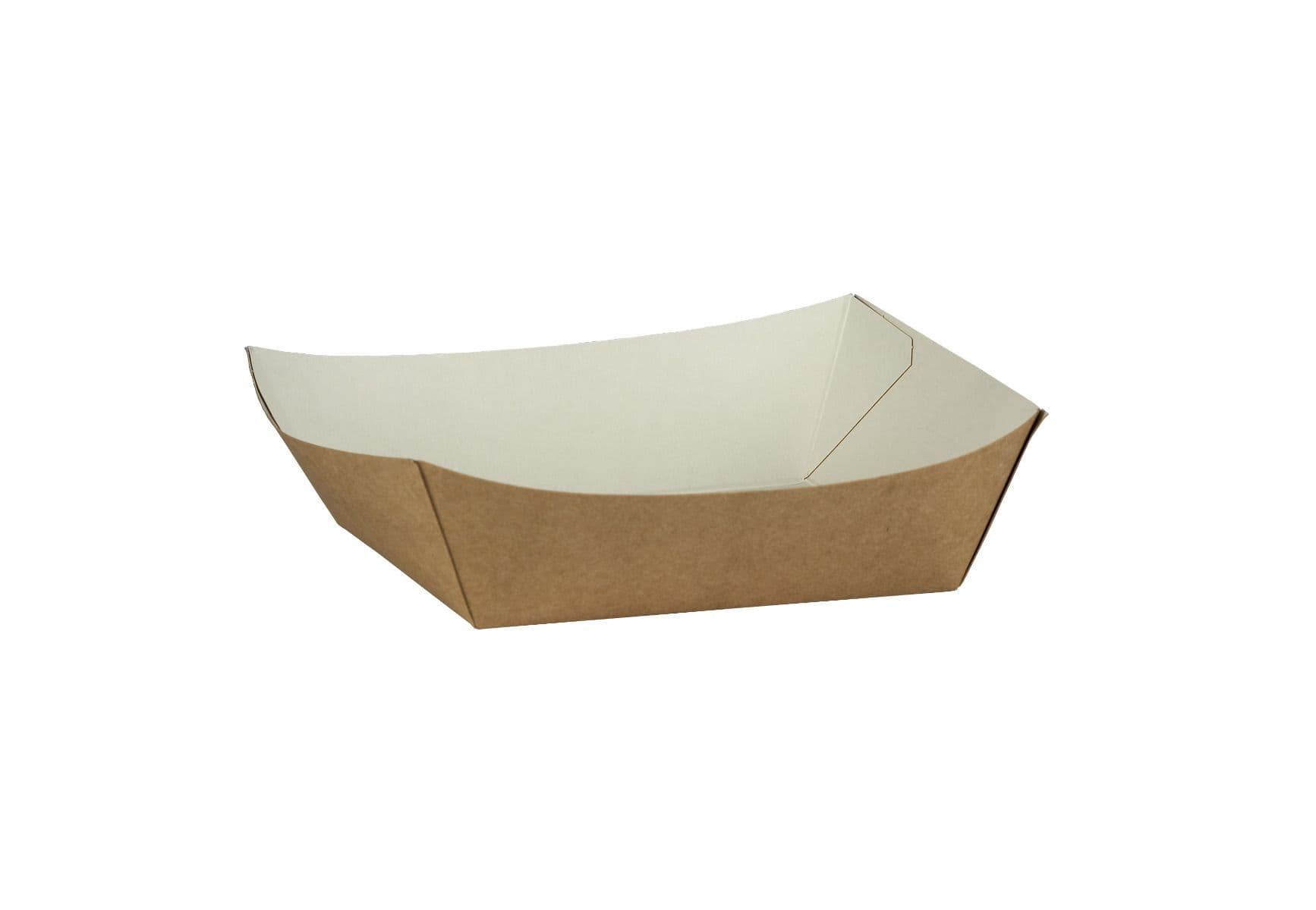 5" Square Card Burger Trays - Kraft or Black (Pack of 500)