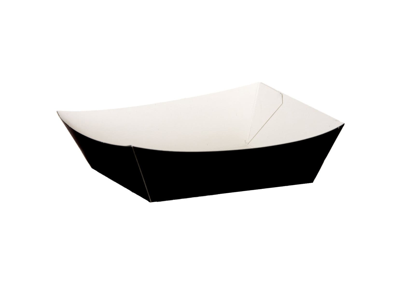 5" Square Card Burger Trays - Kraft or Black (Pack of 500)