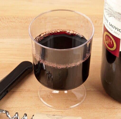 8 x Mini Plastic Wine Goblets - 5oz/142ml