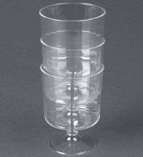 8 x Mini Plastic Wine Goblets - 5oz/142ml