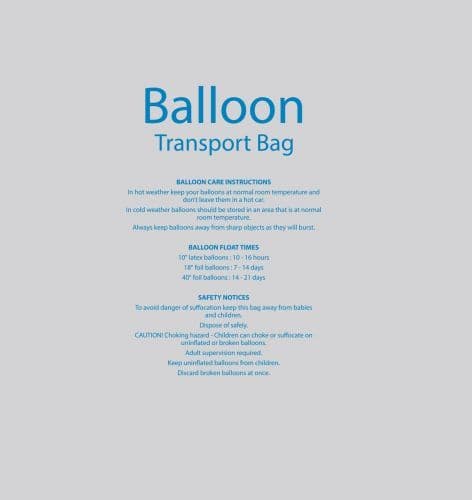 200 x Extra Large Balloon Transport Bags