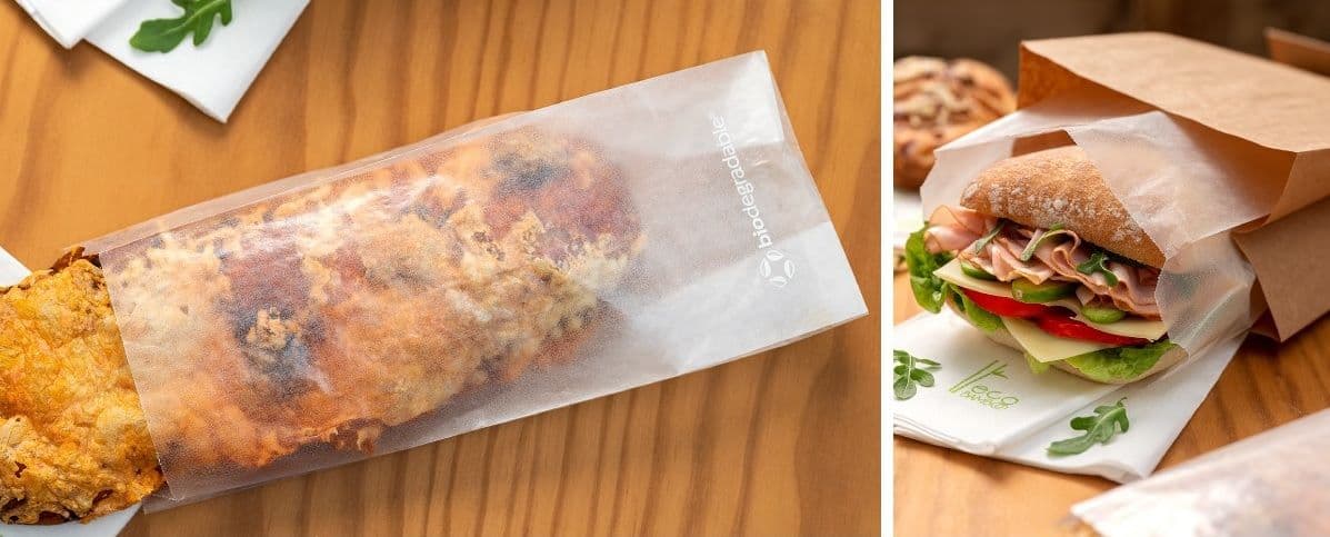 250 x Compostable Crystal Glassine Paper Bread Bags