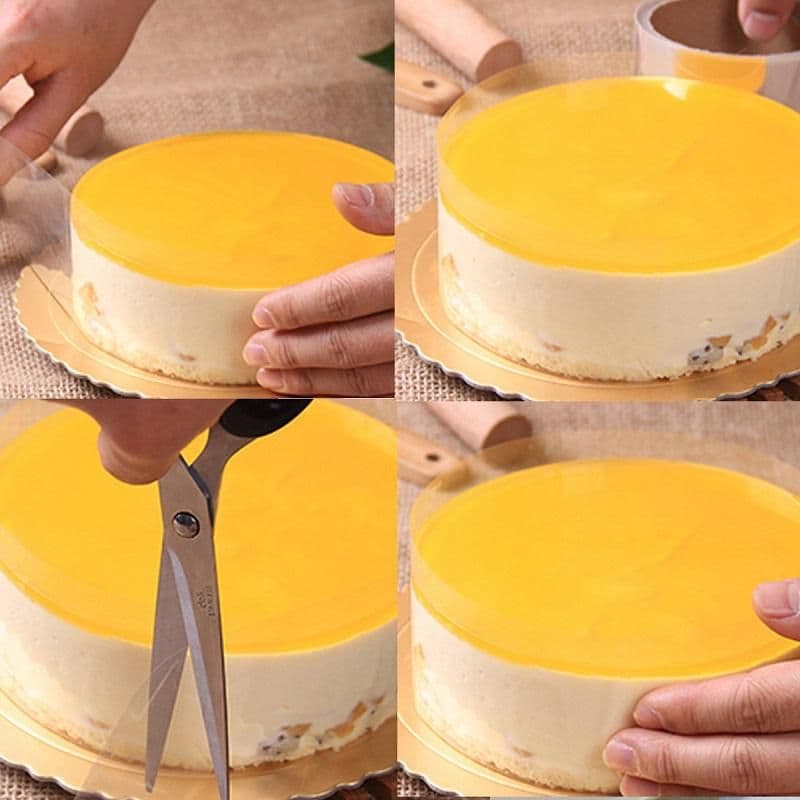 Clear Polypropylene Cake Collar for Large Cakes