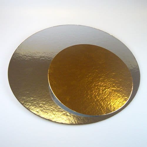 100 x Metallic Gold and Silver Thin Card Cake Circles